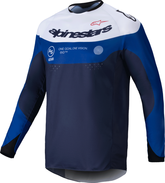 Alpinestars Pro Dura Jersey 2X-Large Navy/Bright Blue/White Offroad Jersey