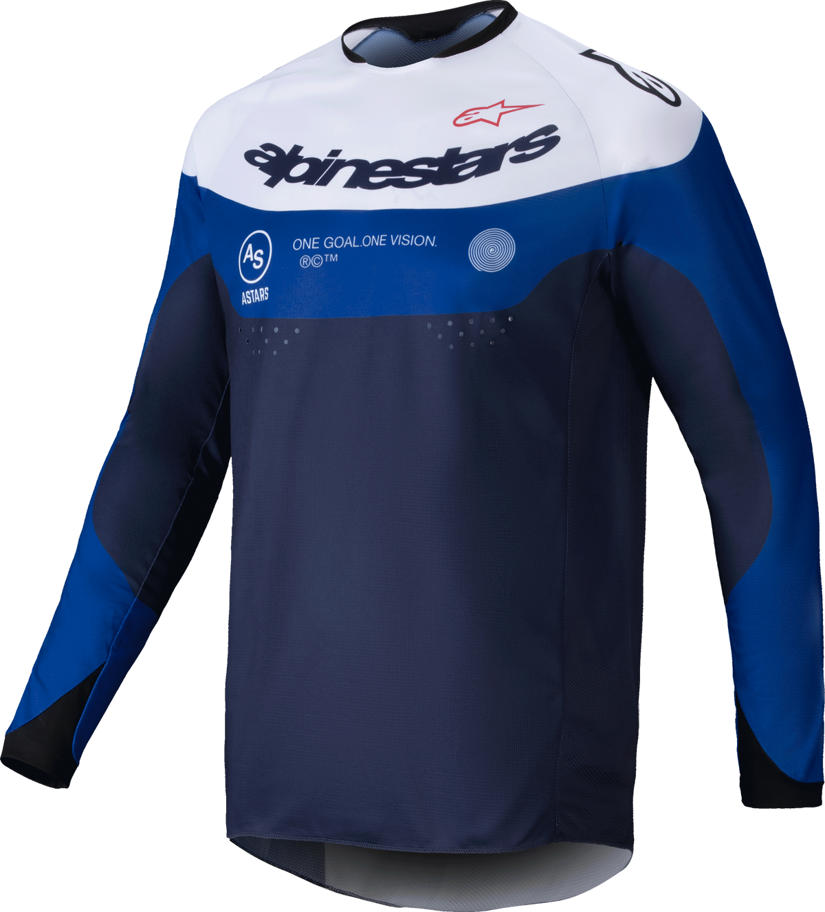 Alpinestars Pro Dura Jersey Navy/Bright Blue/White Large - Offroad Motorcycle Apparel