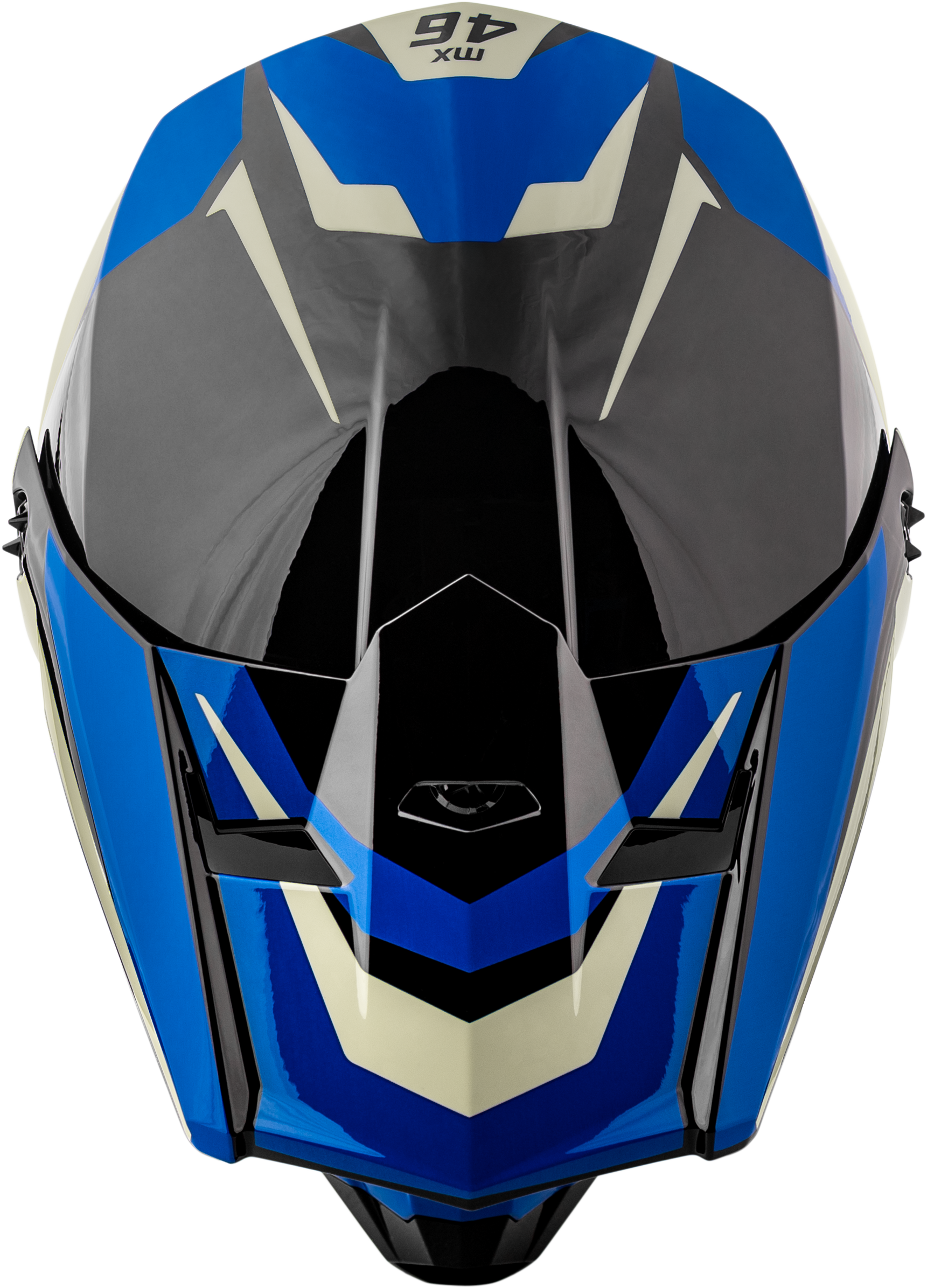 GMAX MX-46Y Cyclus Youth Off-Road Helmet in Black/Blue – Adjustable Fit for Growing Kids
