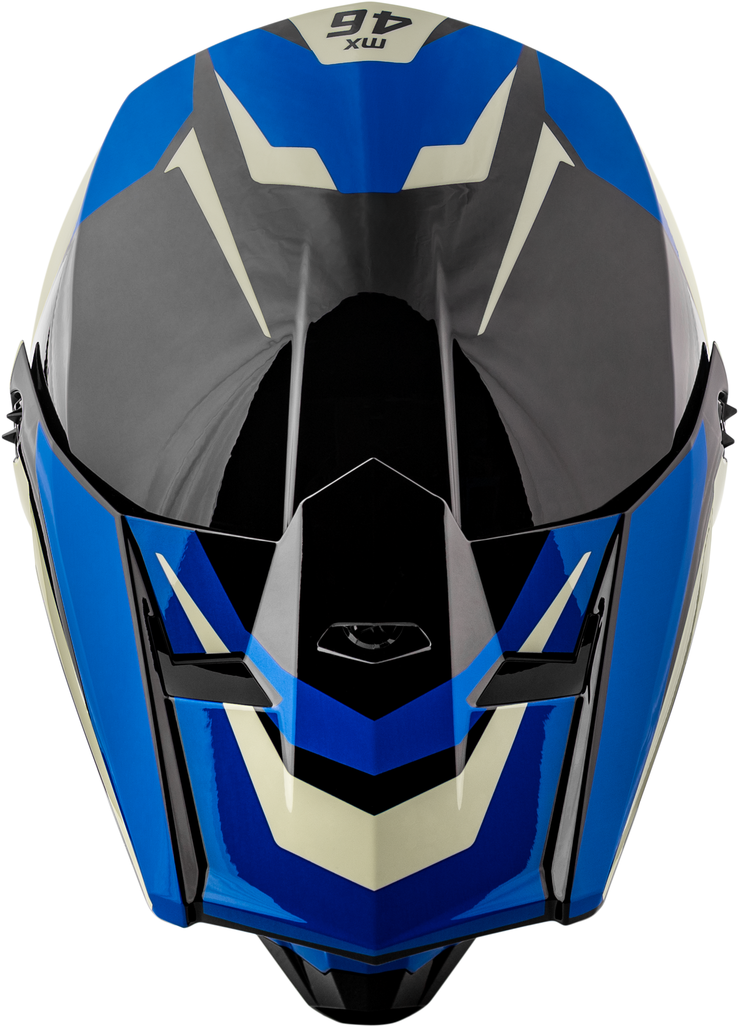 GMAX MX-46Y Cyclus Youth Off-Road Helmet Black/Blue with Adjustable Fit and Enhanced Ventilation