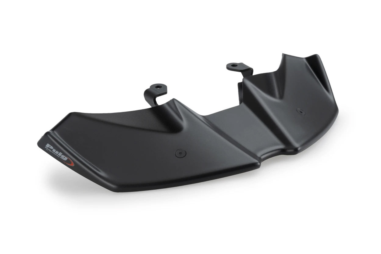 PUIG Downforce Front Spoiler Matte Black for Street Motorcycles (Part Number 21594J)
