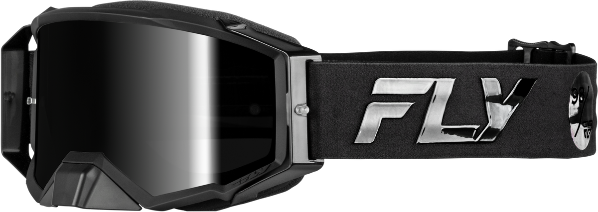 Fly Racing Zone Pro Goggle Black/Black with Black Mirror/Smoke Lens – Offroad Eyewear for Superior Visibility