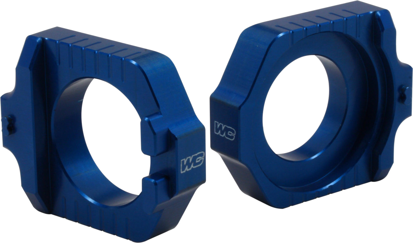 WORKS Elite Axle Block Kit for KTM and Husqvarna Off-Road Models – Blue