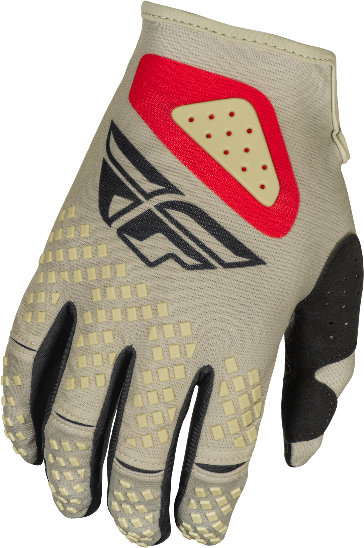 Fly Racing Kinetic Sym Offroad MX Gloves - 3X-Large Light Grey, Red & Black