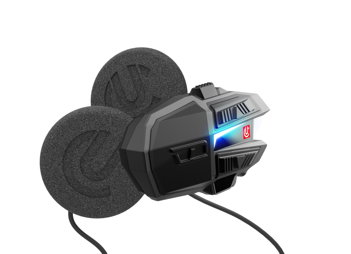 UCLEAR Motion HDX-V Dual Kit Helmet Communication System with Crash Detection and Long Battery Life