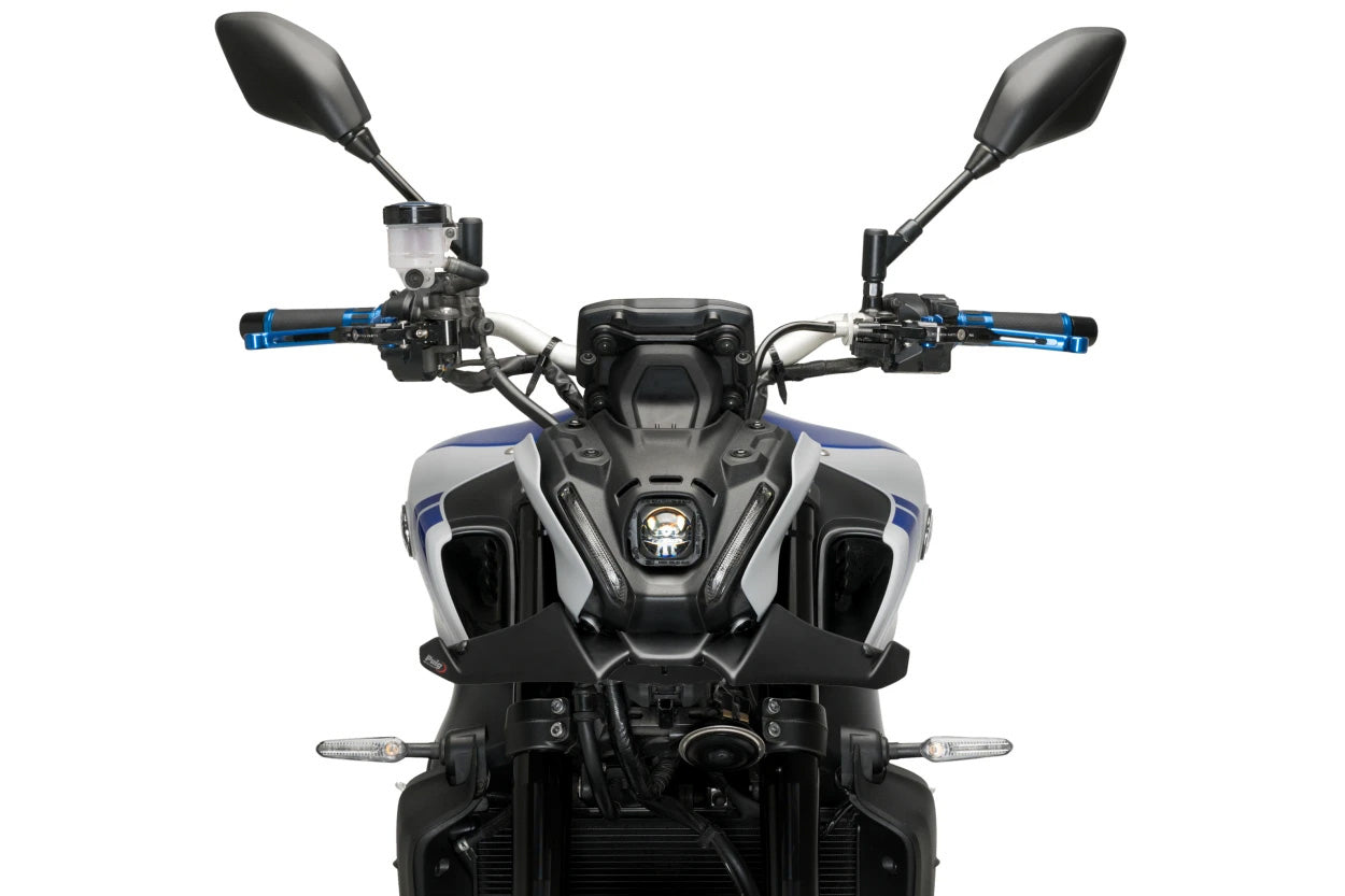 PUIG Downforce Front Spoiler for Street Motorcycles - Matte Black (Part 21133J)