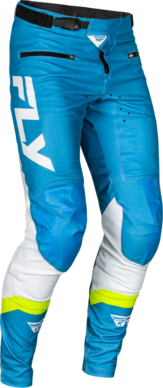 Fly Racing Rayce Bicycle Pants for Men - US 28, Blue/White/Lime Green