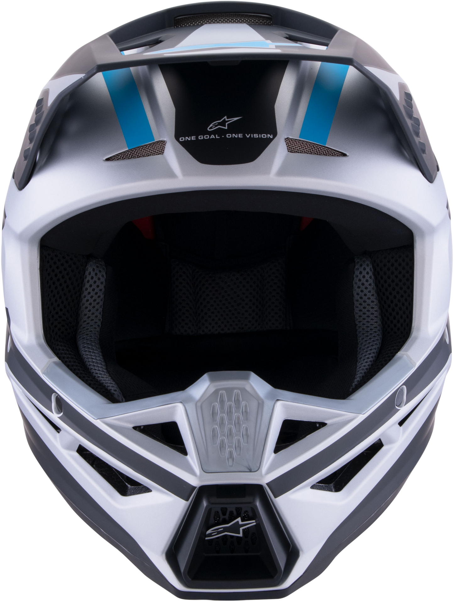 Alpinestars SM3 Heat Off-Road Helmet Large Silver/Blue/Black Matte Model 8301026-1949-L