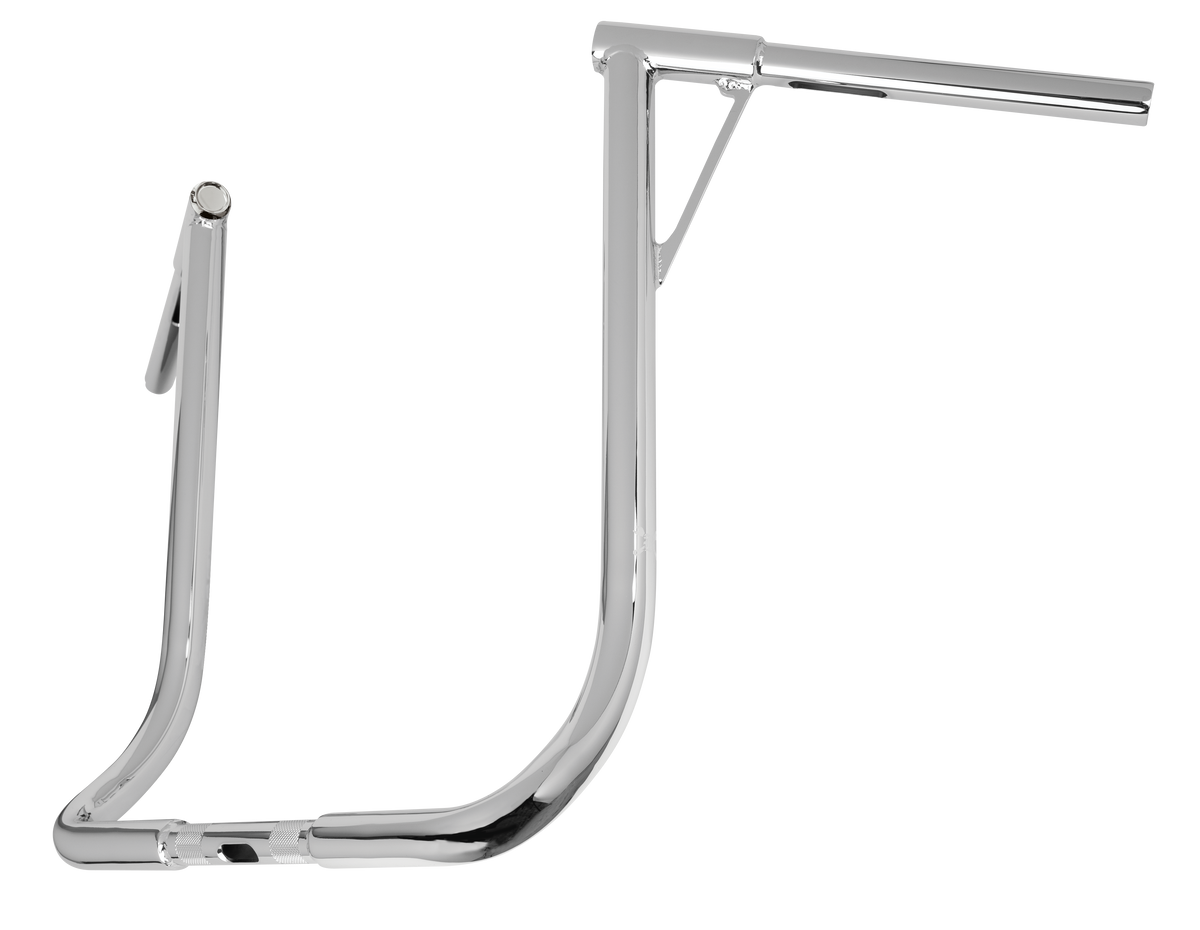 BURLY BRAND Louie Bagger 19-Inch Handlebar for Harley Davidson – Chrome Finish