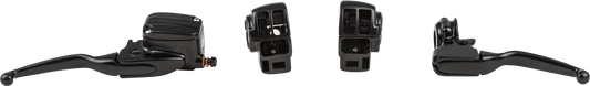 HardDrive Black Handlebar Control Kit with Cable Clutch for Harley Davidson Ultra Low Models