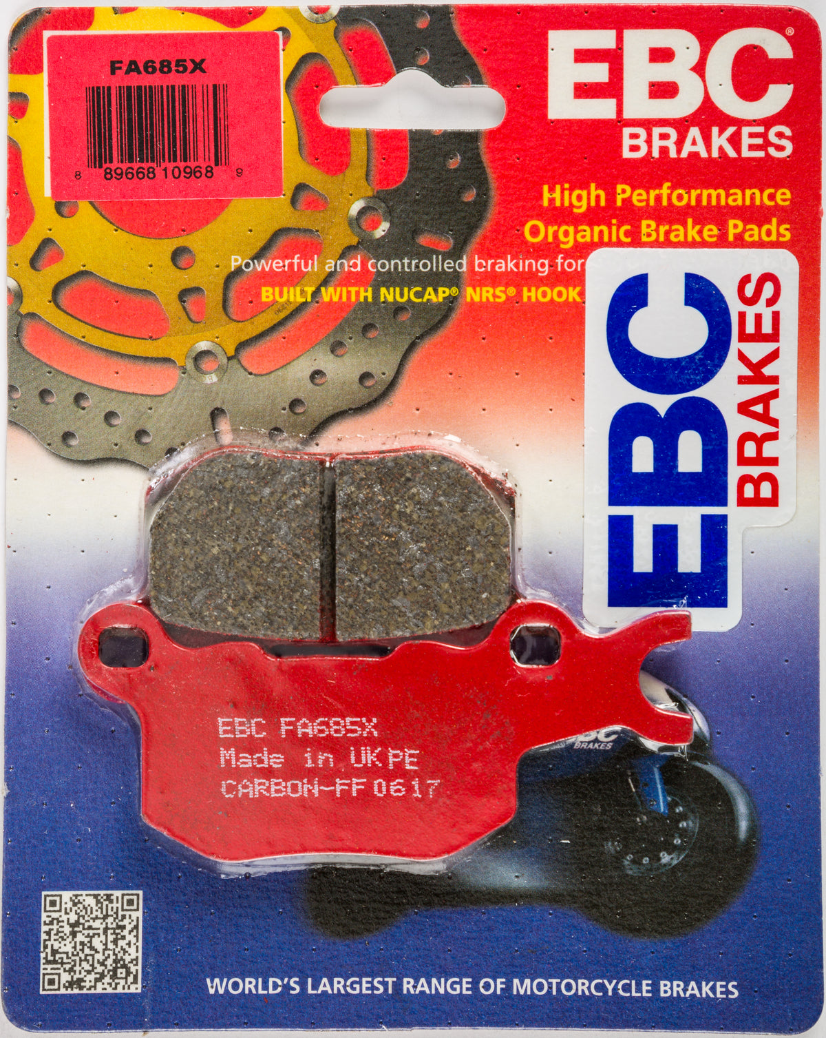 EBC Fa685X Carbon X Series Brake Pads for Can-Am Defender HD (2016 Models)