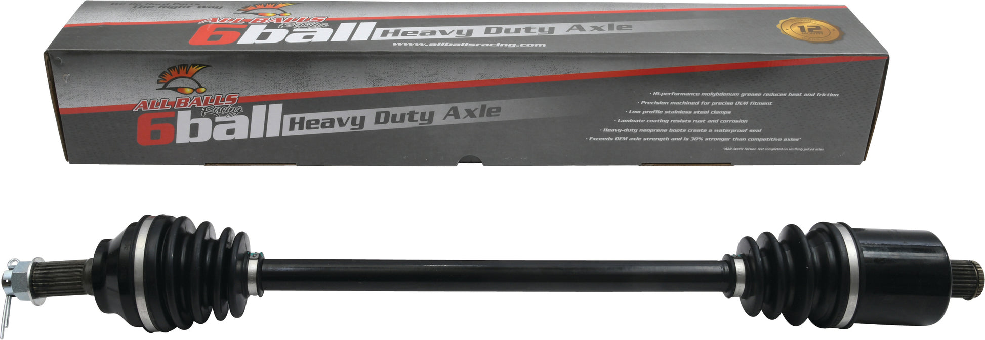 ALL BALLS 6 Ball Heavy Duty Rear Axle for Polaris RZR XP Turbo and 1000 Models