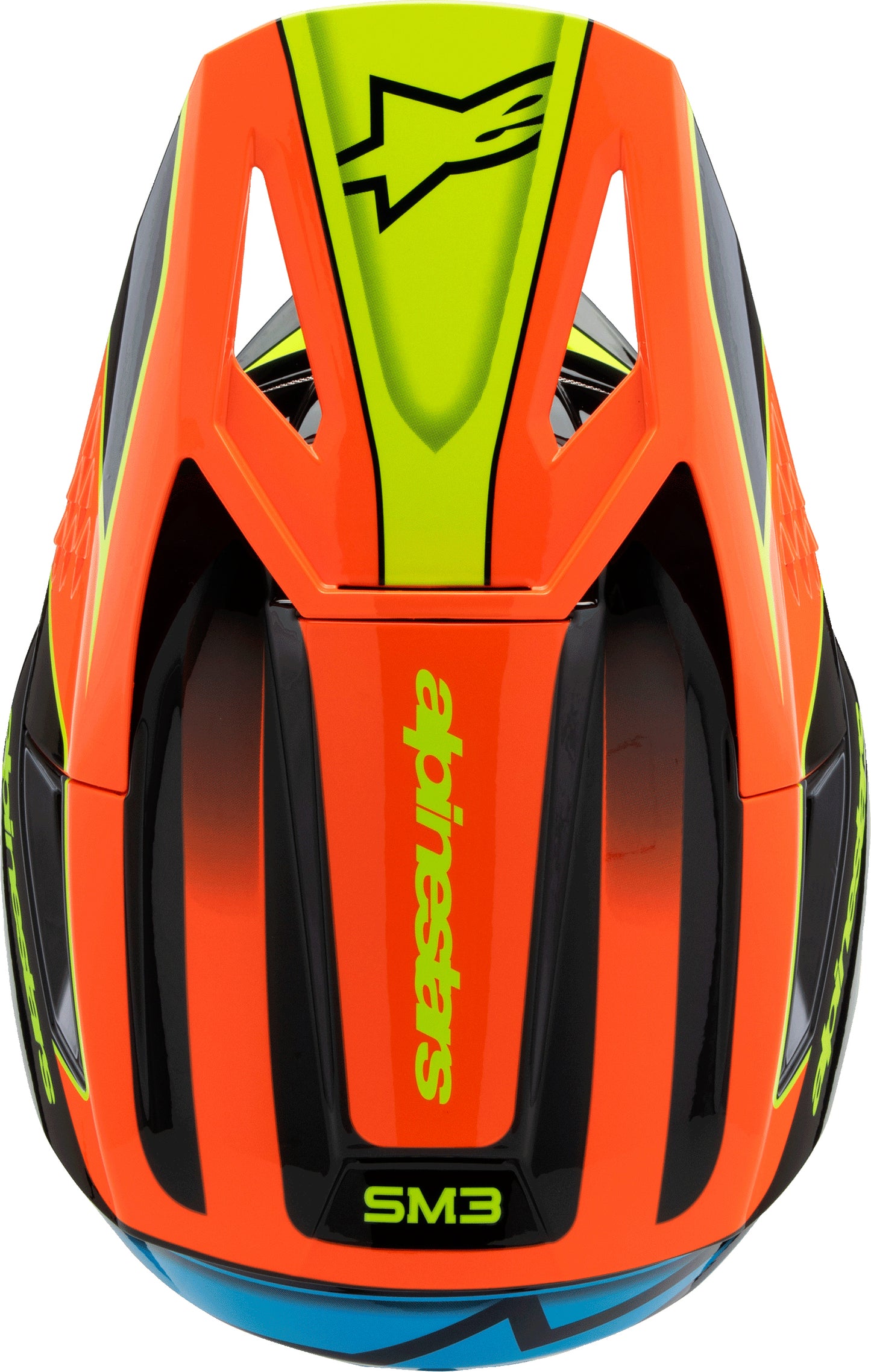 Alpinestars SM3 Youth Off-Road Helmet Black/Orange/Yellow Fluo - Size Youth Small