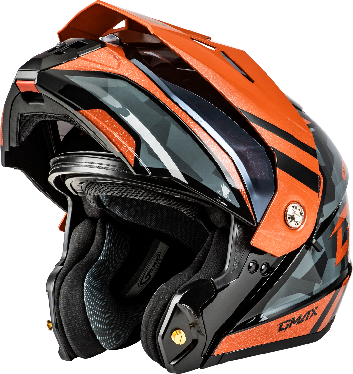 GMAX MD-74 Striker Modular Helmet with Smoke Shield in Black/Grey/Blue Metallic, X-Small