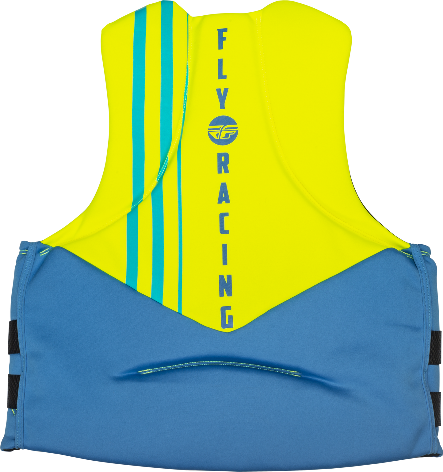 FLY RACING Neoprene Flotation Vest Small - Blue, Hi-Vis Yellow & Teal for Watercraft Safety