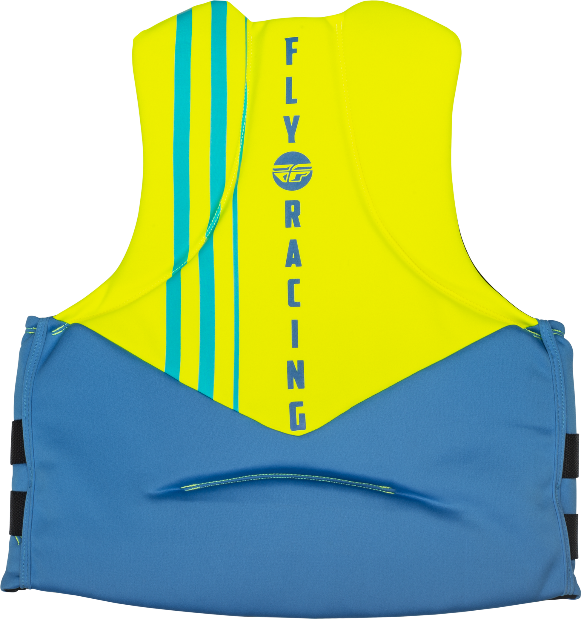 FLY RACING Neoprene Flotation Vest Small - Blue, Hi-Vis Yellow & Teal for Watercraft Safety