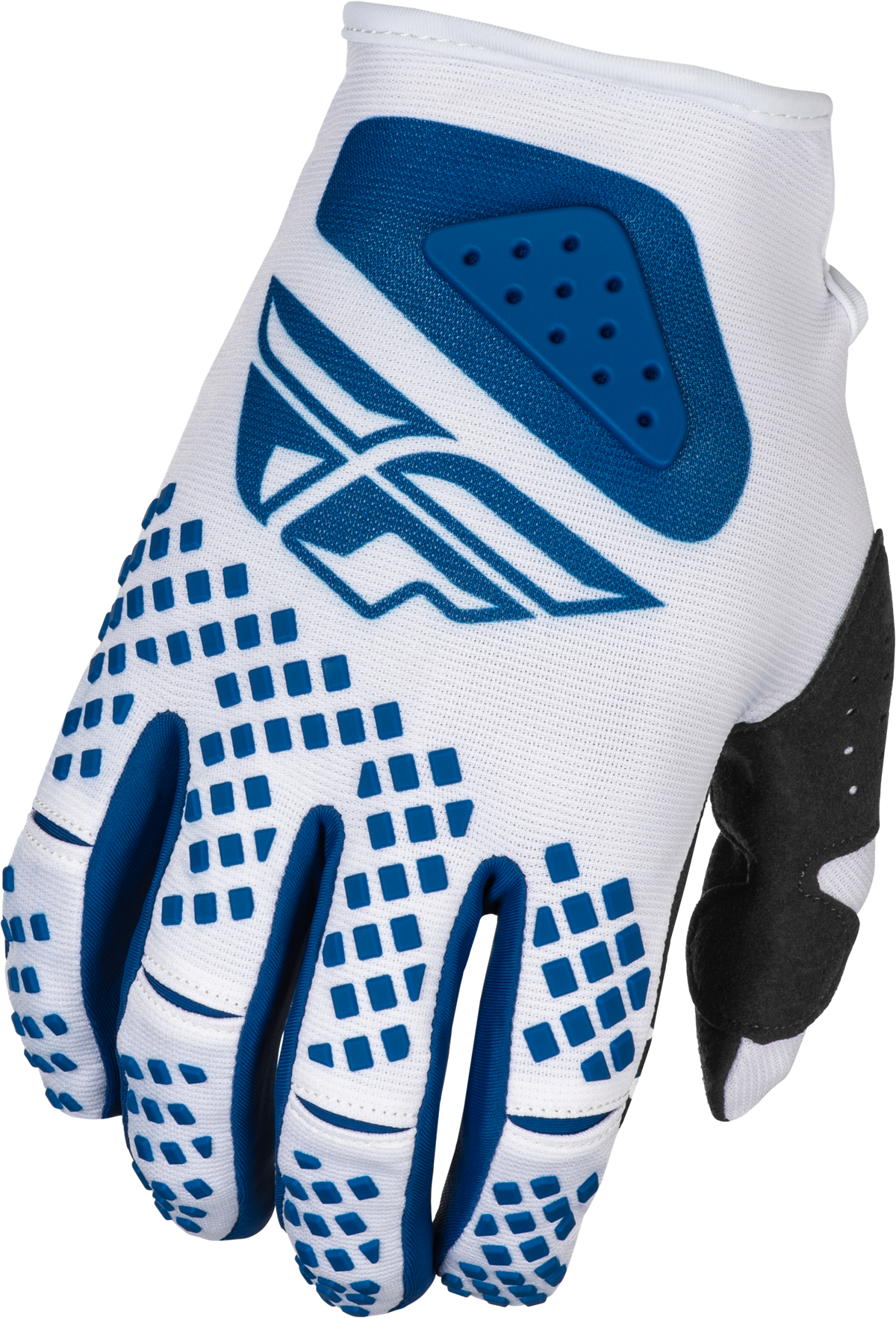 Fly Racing Kinetic Center Gloves White/Navy 2X-Large - Offroad MX Gloves with Reinforced Palm and Ventilated Design