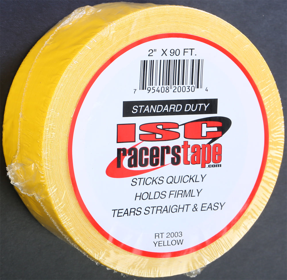 ISC Racers Tape 2-Inch x 90 Feet Yellow Industrial Grade Duct Tape