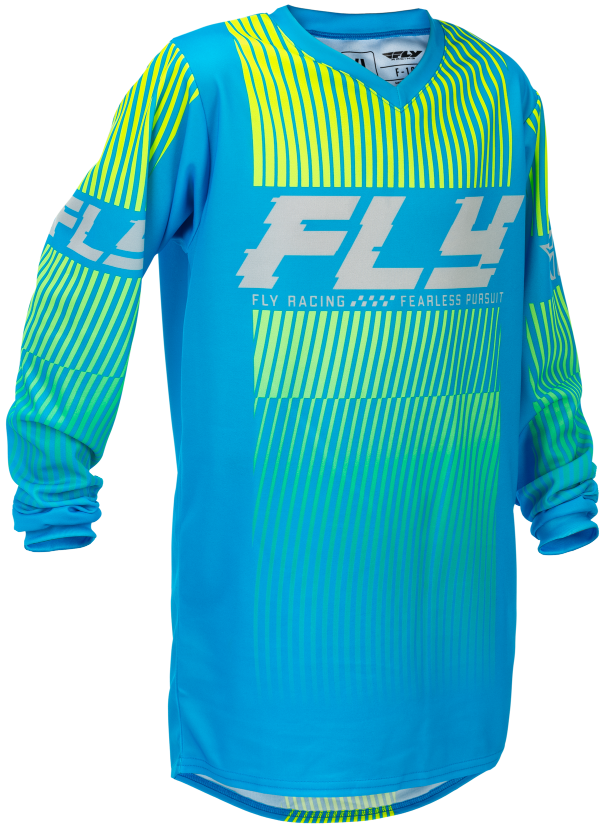 Fly Racing Youth F-16 Jersey in Blue and Hi-Vis - Youth X-Large Offroad Apparel