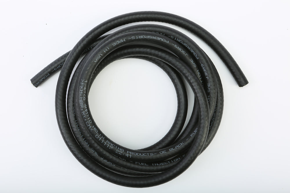 HELIX OE Fuel Injection Hose 1/4 inch x 10 feet - Black Rubber Fuel Line for Carbureted and Fuel Injected Engines
