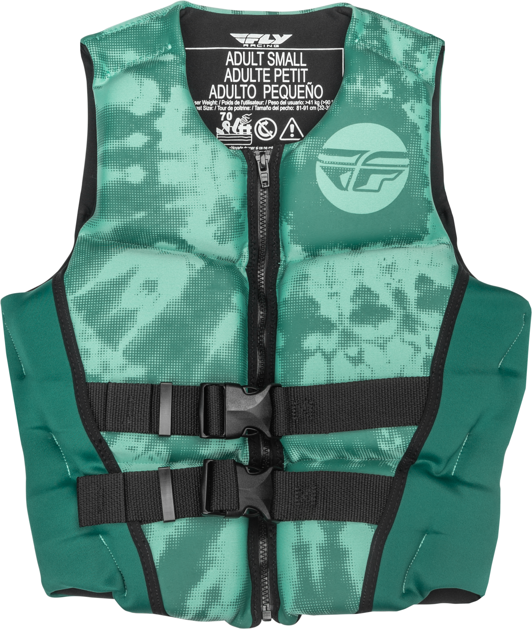 Fly Racing Women's Neoprene Flotation Vest Large - Dark Teal/Light Teal
