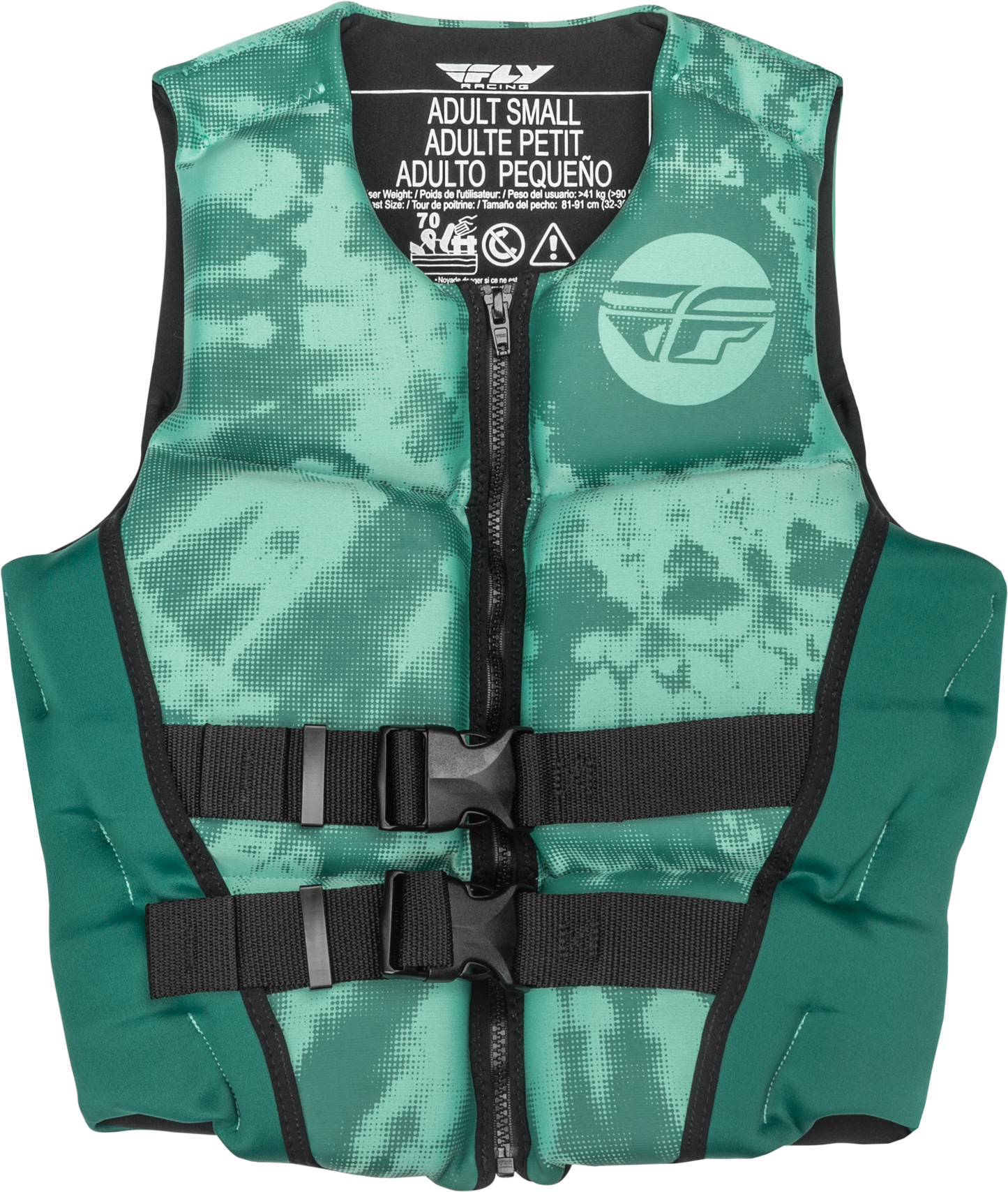 Fly Racing Women's Neoprene Flotation Vest Medium - Dark Teal and Light Teal
