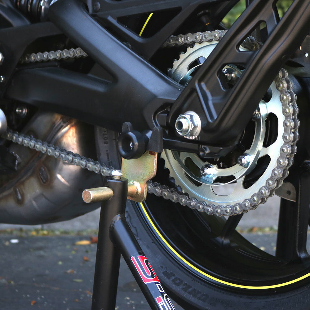 Shogun 701-0629 Black Swingarm Sliders for Yamaha XSR900 and FZ-09 Models