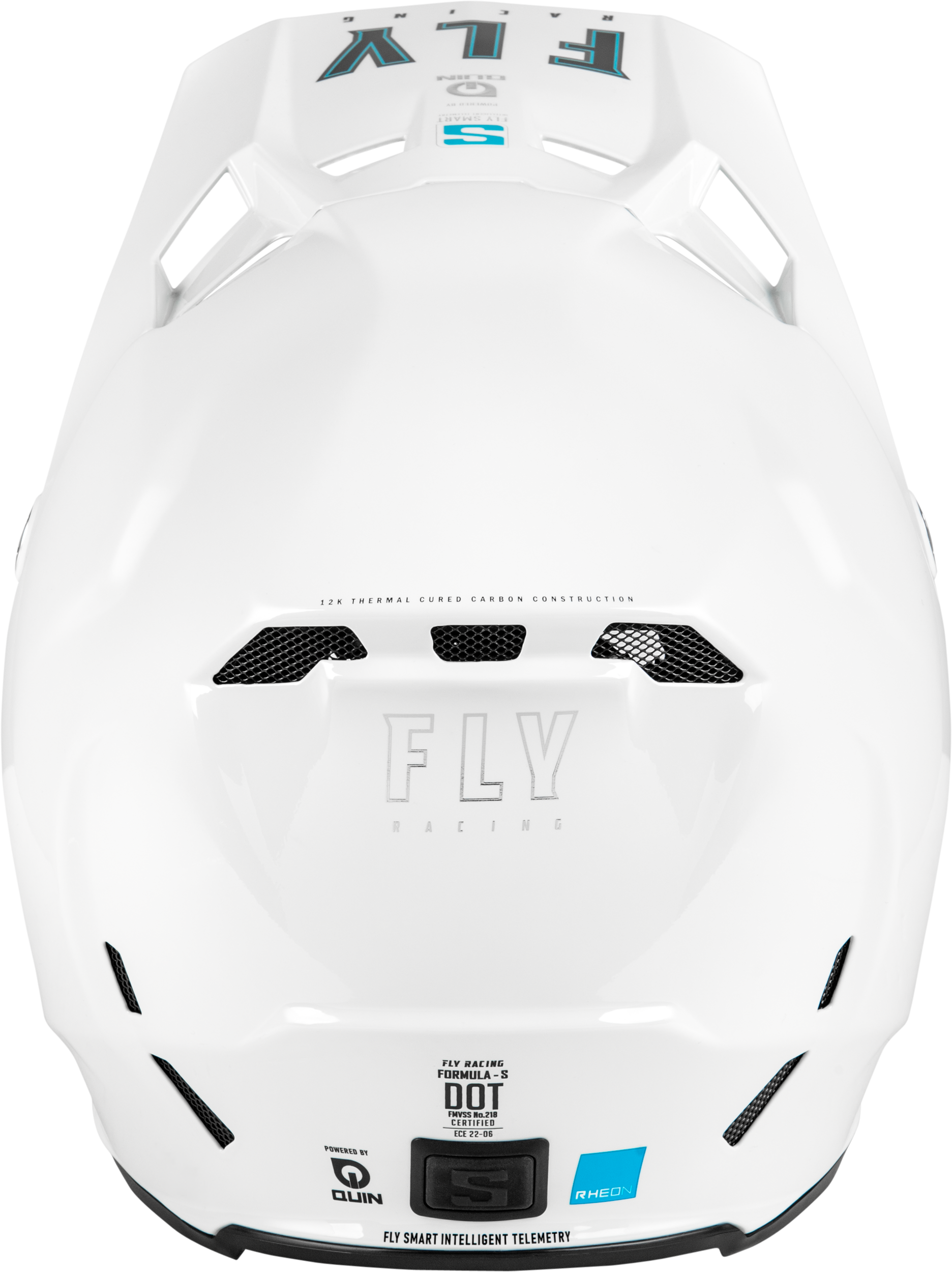 Fly Racing Formula S Carbon Solid Helmet White X-Large – Offroad Full-Face Helmet with Advanced Safety and Connectivity Features
