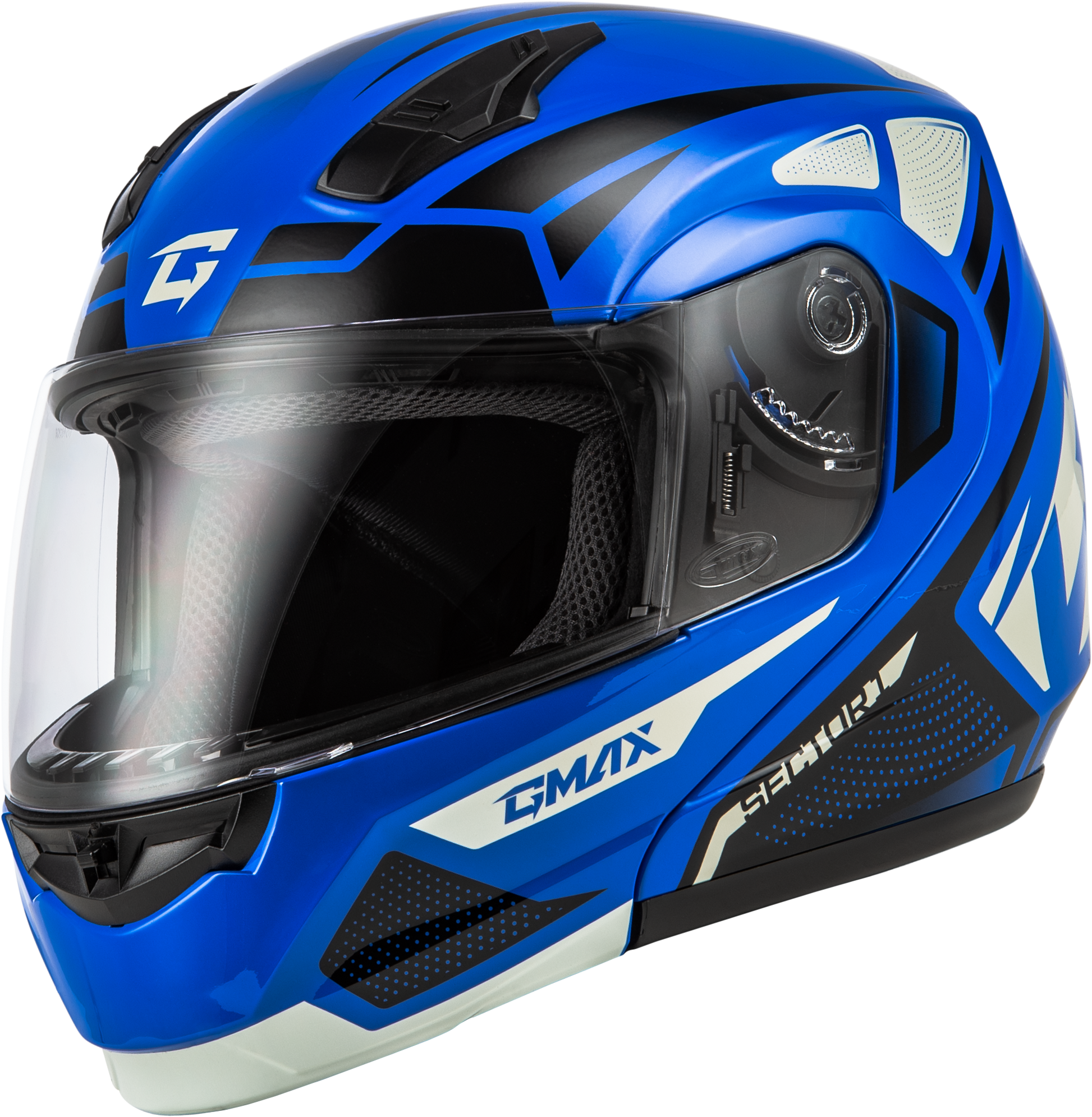 GMAX MD-04 Sector Modular Helmet Blue/Black 2X-Large for Street Riding