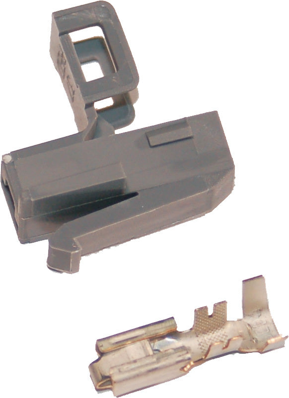 NAMZ Custom Cycle 1 Pin B+ Female Connector with Mating Female Terminal (Part Number ND-FBP) for Harley Davidson V-Twin Models