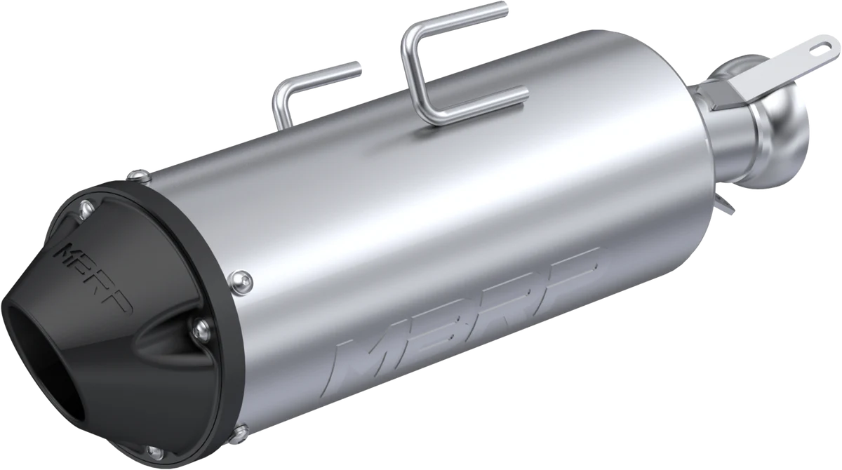 MBRP AT-9542PT Single Slip-On Exhaust System with 4.5-Inch Performance Muffler for ATV/UTV