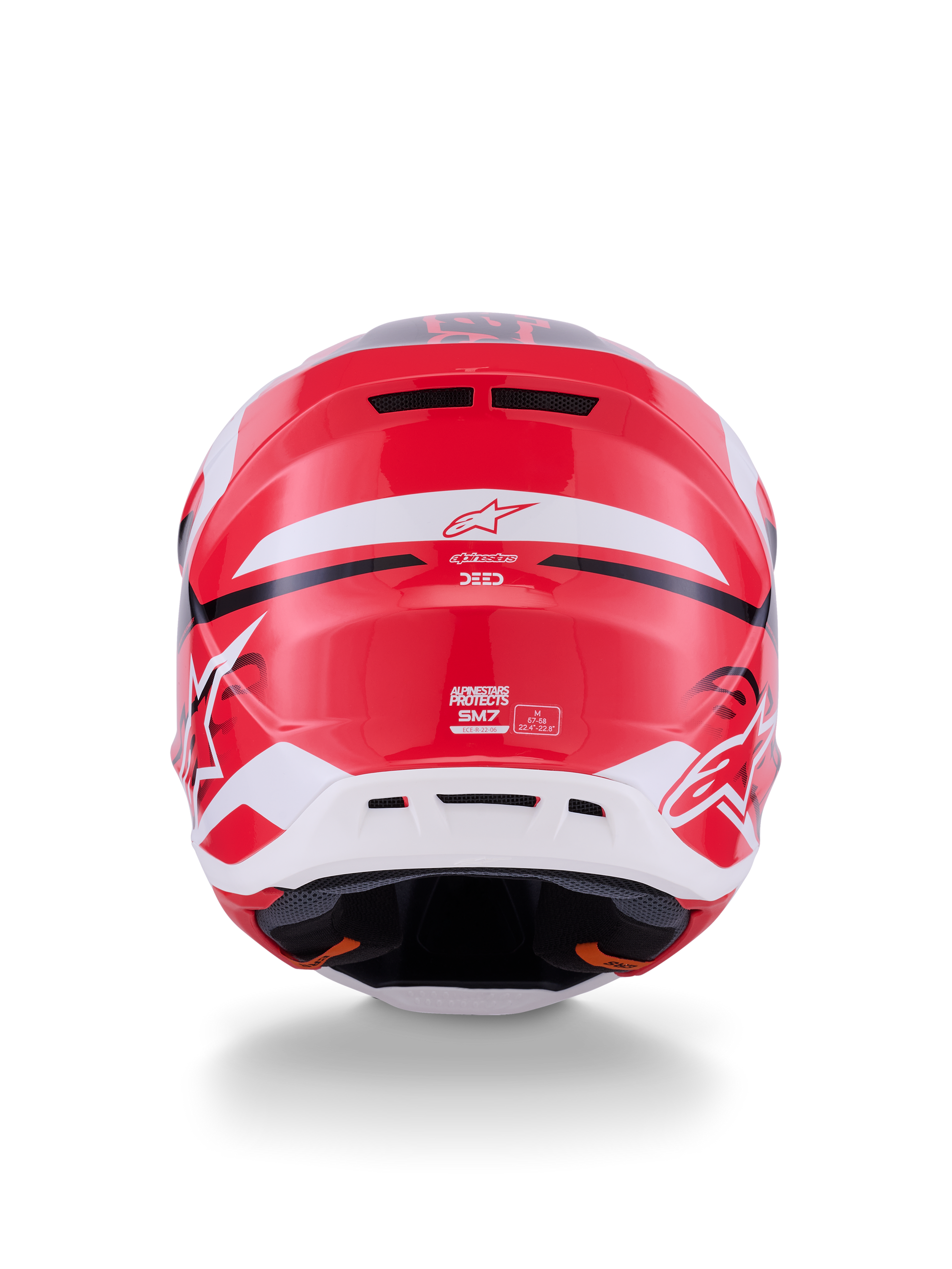 Alpinestars SM7 Deed Off-Road Helmet - X-Large Red/Black/White Gloss