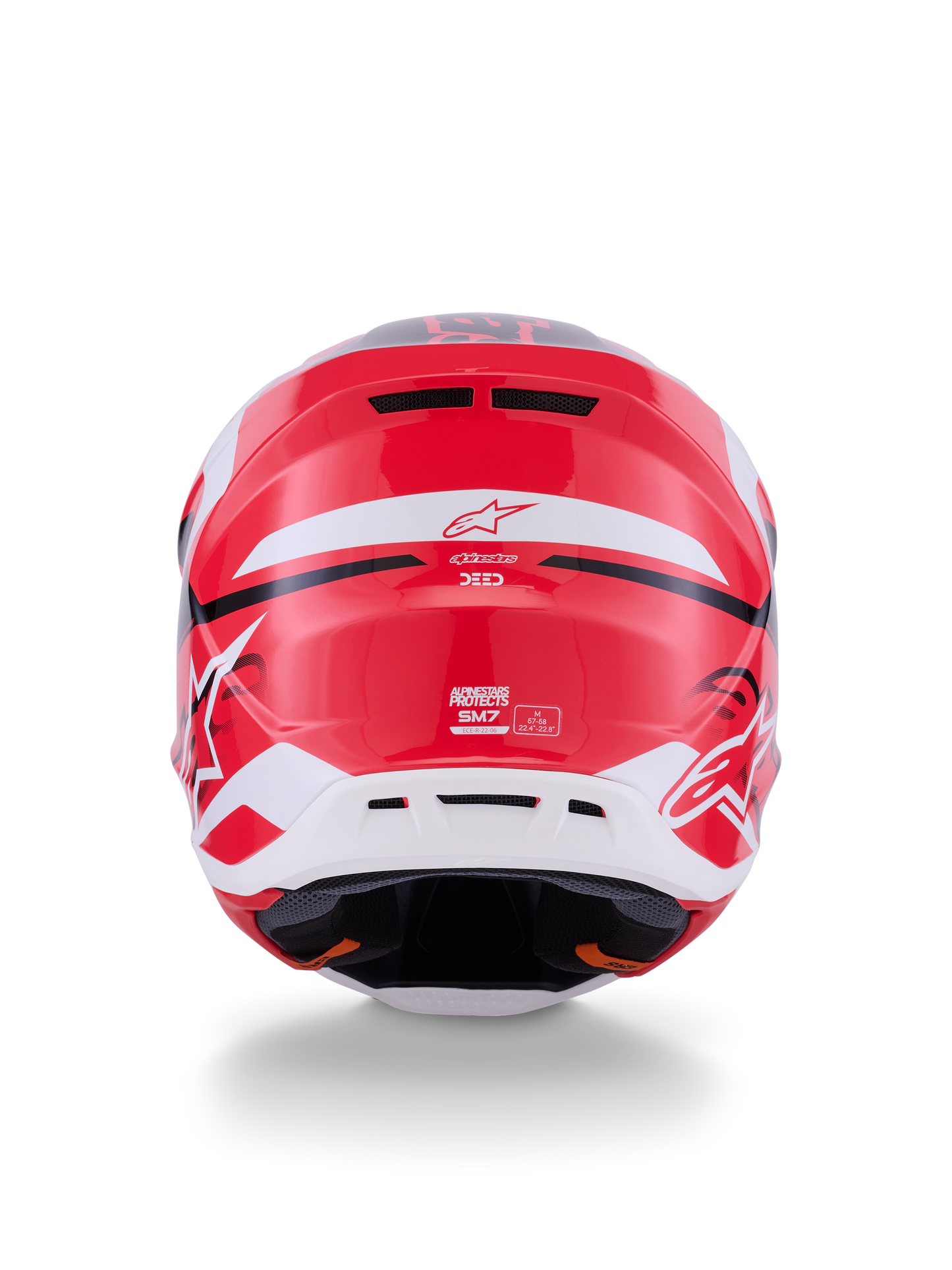 Alpinestars SM7 Deed Helmet Large Red/Black/White Gloss - Offroad Helmets