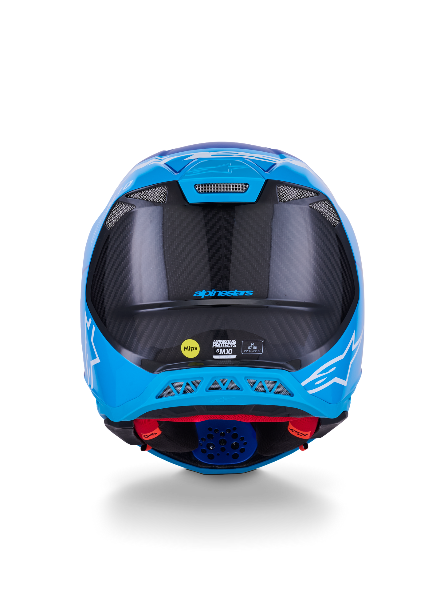 Alpinestars Supertech S M10 Flood Off-Road Helmet in Metallic Blue and Black, X-Large