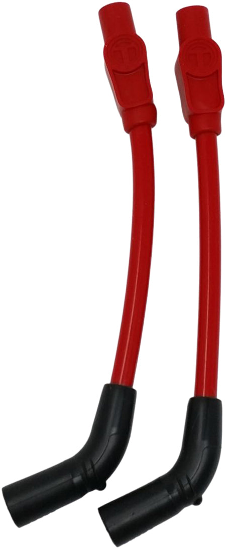 DK Custom Products Red 10.4mm High-Performance Ignition Wires for Harley-Davidson Coil Relocation Kits
