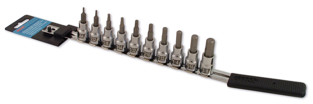 CRUZ TOOLS IN38HBS Socket Bit Set 10-Piece Hex and Torx for Powersports Vehicles