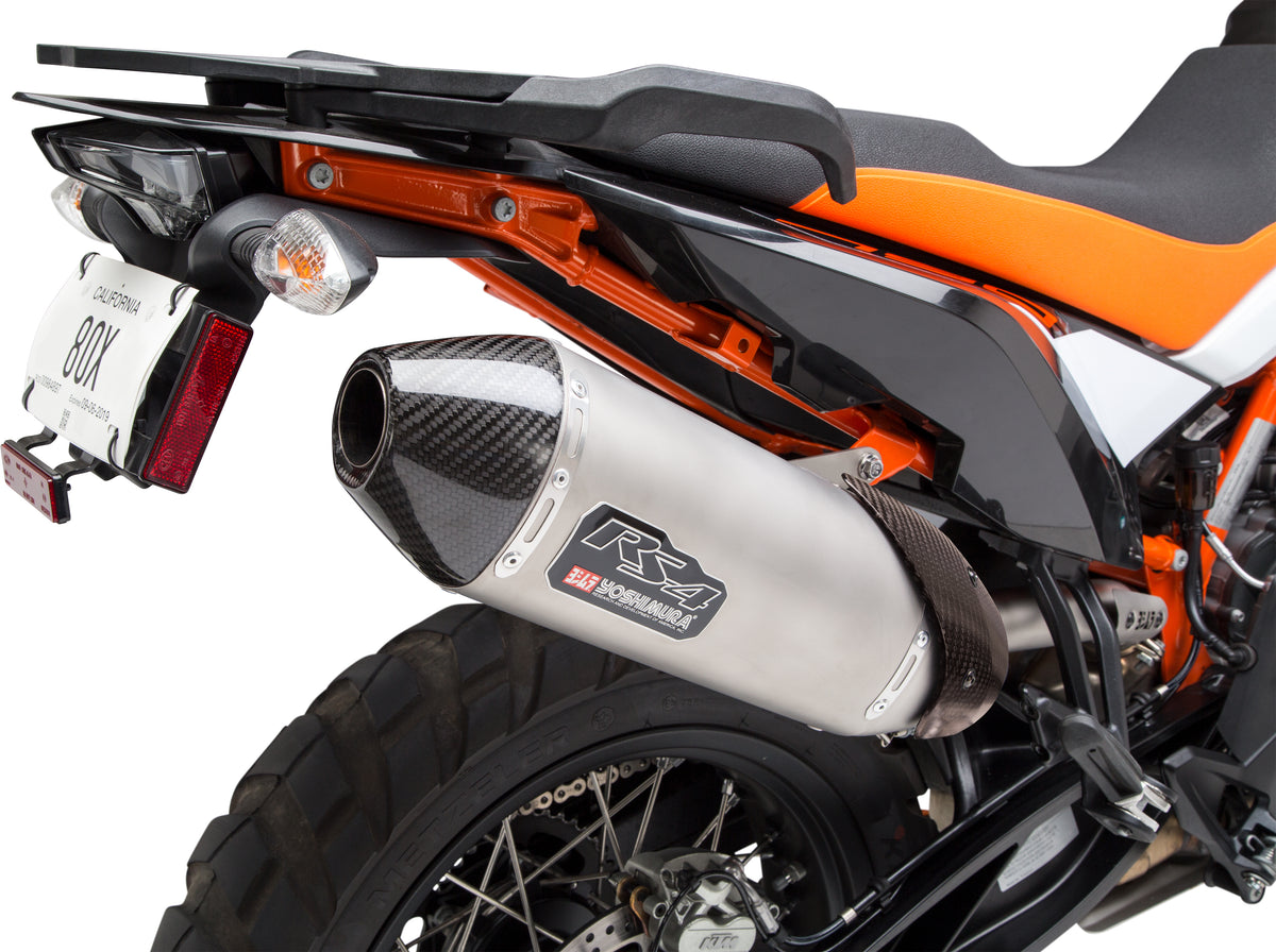 Yoshimura RS-4 Slip-On Stainless Steel Exhaust for Husqvarna Norden 901 and KTM Adventure Models
