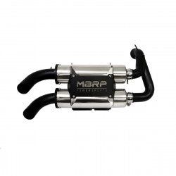 MBRP AT-9520PT Dual Stacked Slip-On Exhaust System with Performance Muffler for Polaris RZR 900