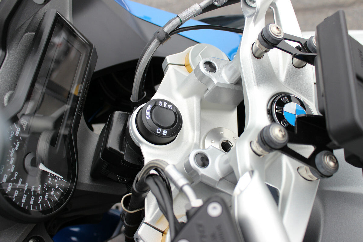 HeliBars Handlebar Risers for BMW R1200RS and R1250RS – Silver, Part HR05102