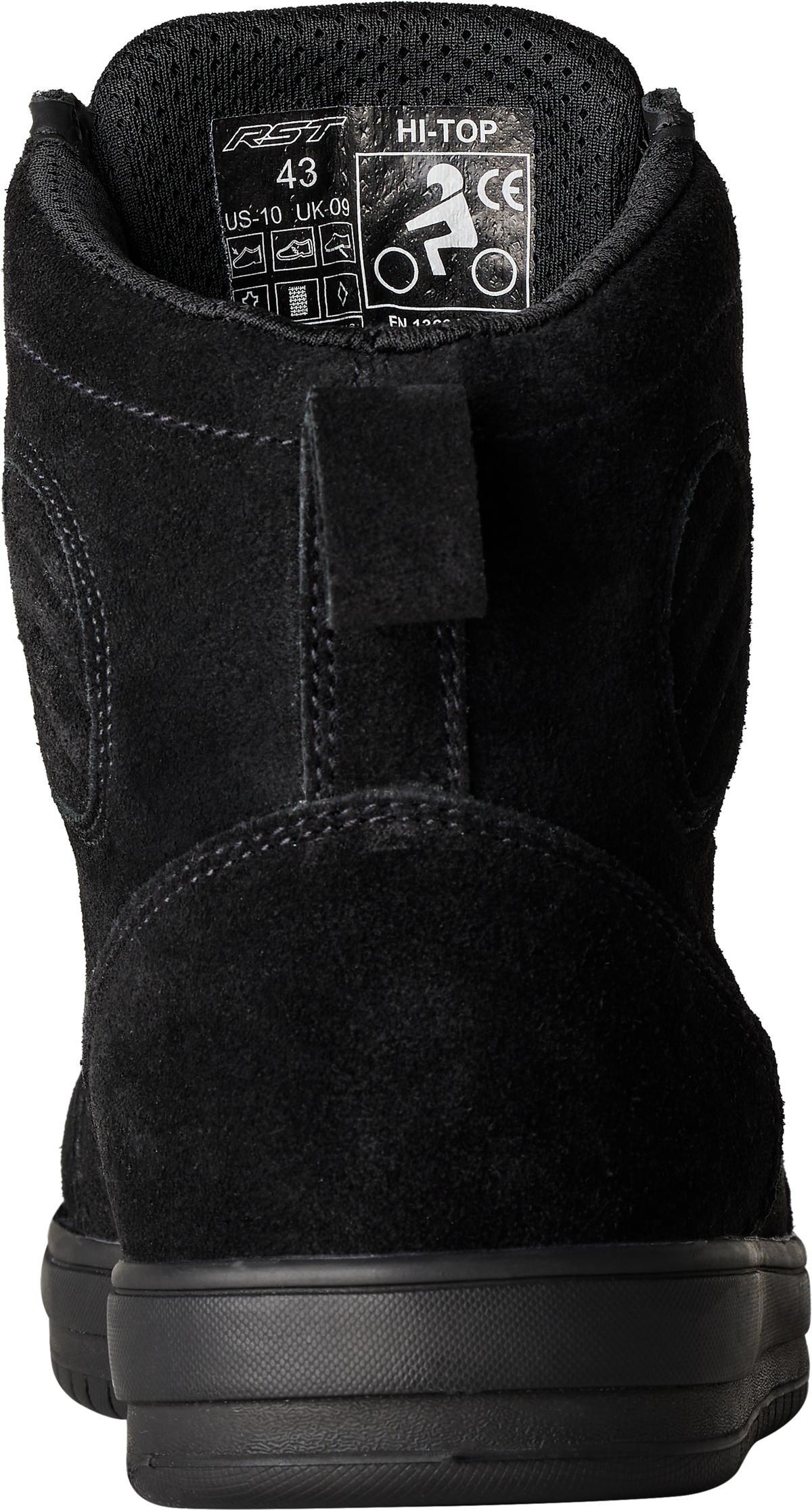 RST Hitop Moto Sneaker CE Boot in Black Suede – Size US 8