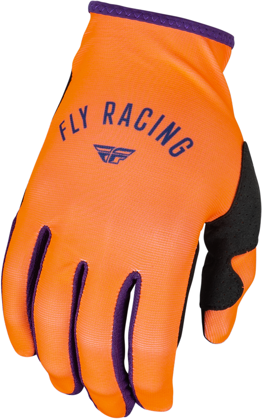 Fly Racing Women's Lite Gloves – Neon Coral & Deep Purple, X-Small