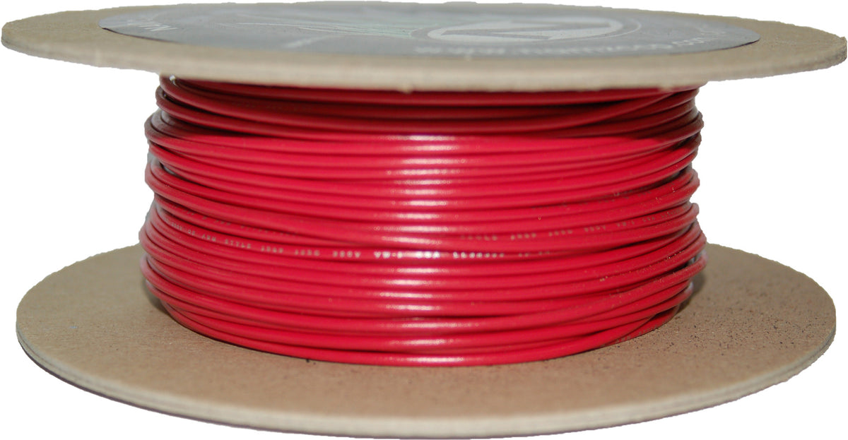 NAMZ Custom Cycle #18 Gauge Red OEM Colored Wire - 100 ft Spool