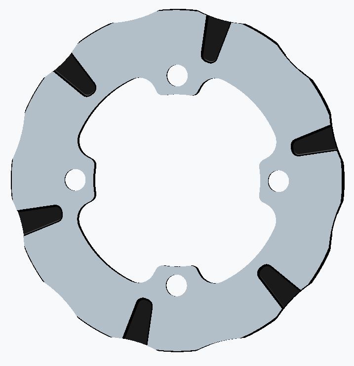 BRAKING Batfly Oversized Rotor for Polaris RZR 900 & 570 EPS – Durable ATV/UTV Brake Rotor with Ventilated Channeled Discs