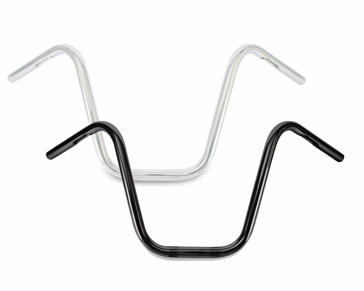 BURLY BRAND Narrow 12-Inch Chrome Apehangers for Harley Davidson with 1-Inch Diameter
