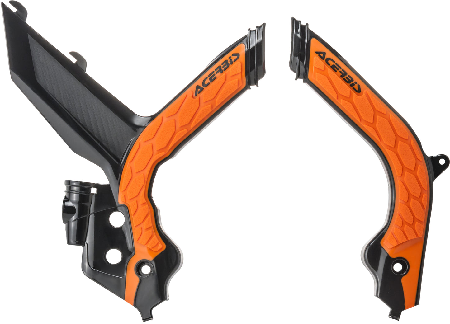 ACERBIS X Grip Frame Guards for KTM Offroad Models – Black and Orange