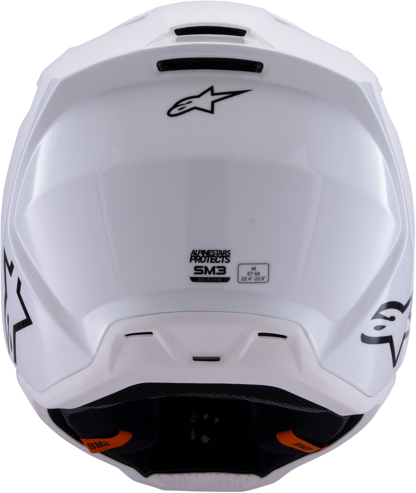 Alpinestars SM3 Off-Road Helmet - White Glossy, Small, Model SM3