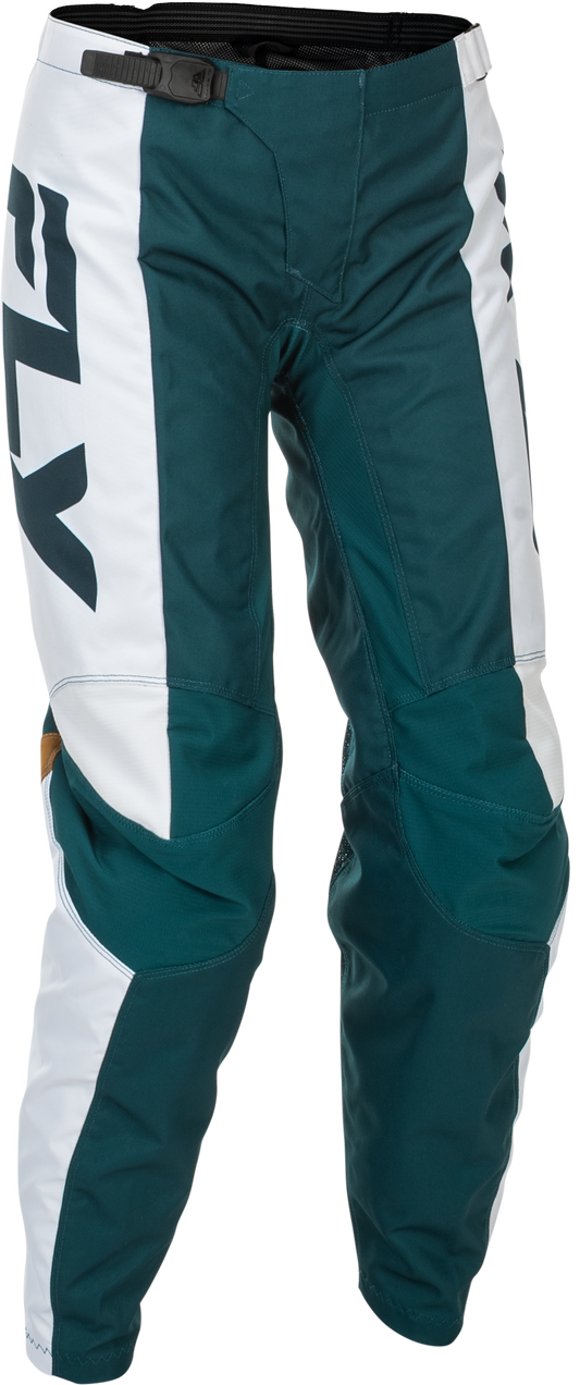 Fly Racing Women's F-16 Offroad Pants – Teal, White & Gold, Size US 13/14