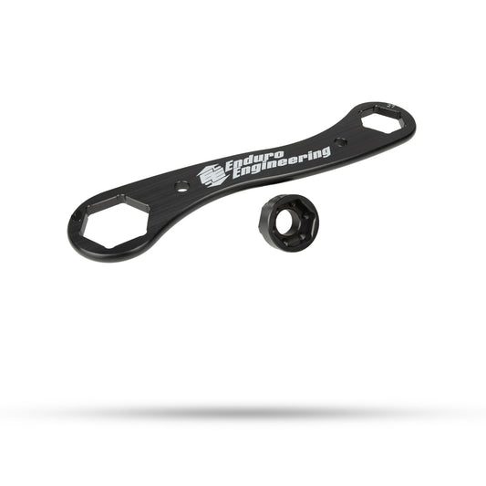 ENDURO ENGINEERING Trail Multi Tool 24/27/30 - 4-in-1 Lightweight Billet Aluminum Axle Wrench with Indexable Multi-Tool