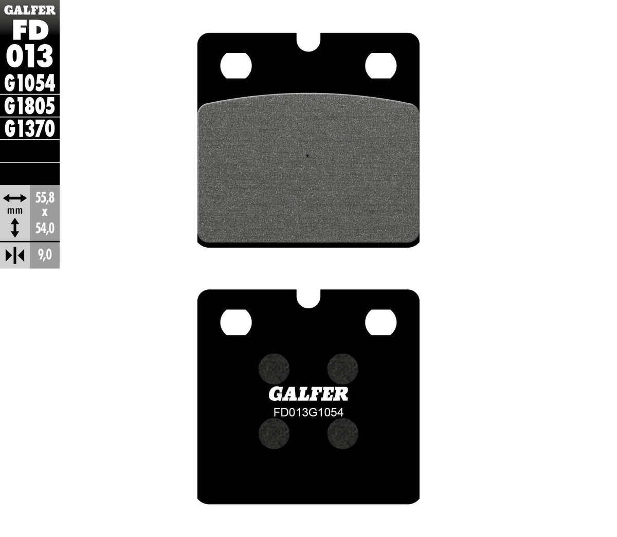 Galfer USA Brake Pads Semi Metallic FD013G1054 for Indian Chief Models