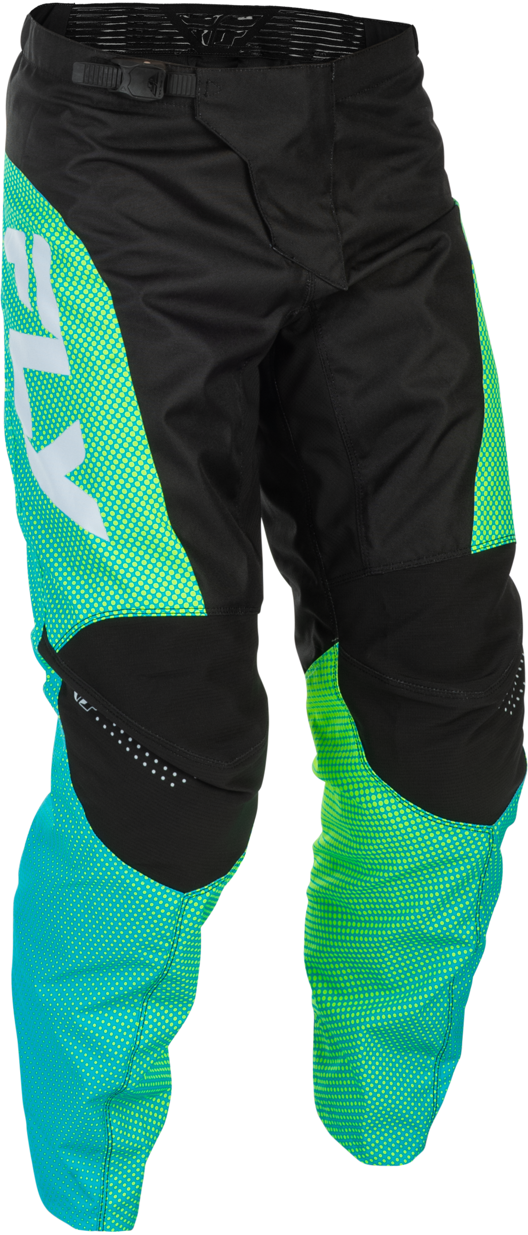 Fly Racing F-16 Offroad Pants Size 30 in Aqua/Black/White – Durable and Comfortable Offroad Riding Gear